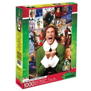 3/$55❤️BUDDY ELF Buddy The Elf Movie Collage Aquarius 1000pc puzzle Will Ferrell